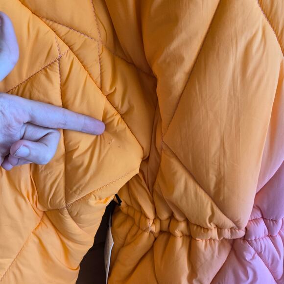 Electric & Rose Aiden Ombre Quilted Jacket NWT L Pink Purple Orange Puffer Coat - Picture 9 of 15